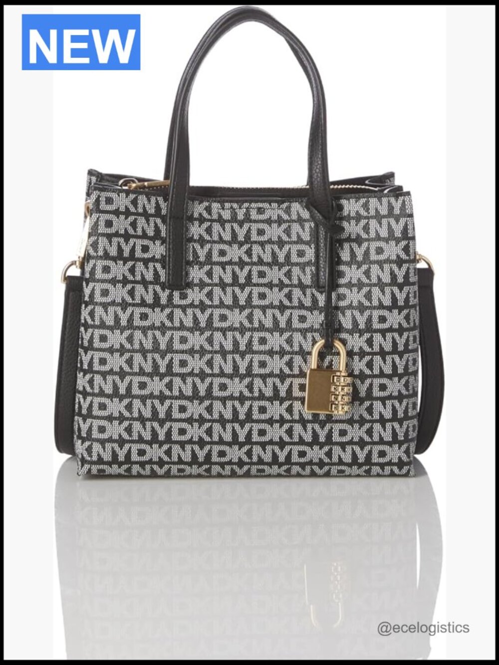 Faux Leather Crossbody Satchel With Padlock Charm